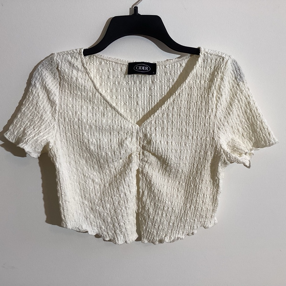 Cider White Crop Top